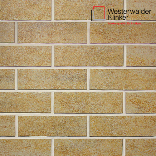 Клинкерная плитка для фасада Westerwalder WK55 Gnes goldgelb 240*71*8 мм