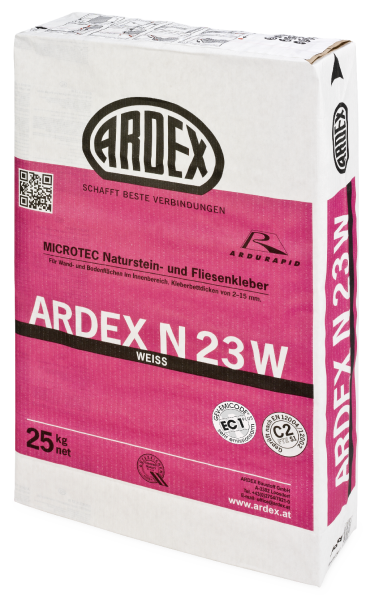 Эластичный клей для натурального камня Microtec, белый ARDEX N 23 W (25 кг)