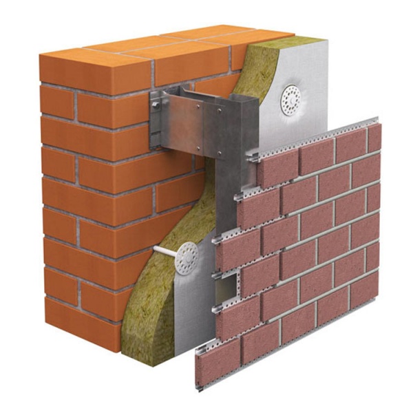 Навесная фасадная система Диат для плитки керамической (бетонной) под кирпич
