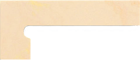Плинтус для ступеней левый Pulido Zanquin Izq. Beige Maya 190×424 мм