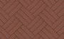 Клинкерная тротуарная брусчатка Lode Brunis коричневая шероховатая, 250*45*65 мм