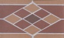 Подступенник мозаичный из клинкера (на сетке) Ромб 250*150 мм