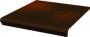 Клинкерная ступень с капиносом Paradyz Cloud Brown гладкая 300*330*11 мм