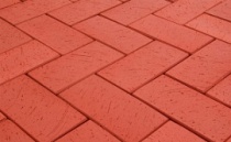 Клинкерная тротуарная брусчатка Lode Janka красная шероховатая, 200*100*70 мм