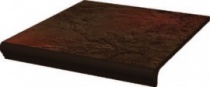 Клинкерная ступень простая с носиком Paradyz Semir Brown структурная 300*330*11 мм