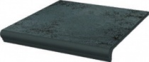 Клинкерная ступень простая с носиком Paradyz Semir Grafit структурная 300*330*11 мм
