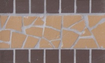 Подступенник мозаичный из клинкера (на сетке) Звезда 250*150 мм