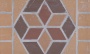 Подступенник мозаичный из клинкера (на сетке) Цветок 250*150 мм